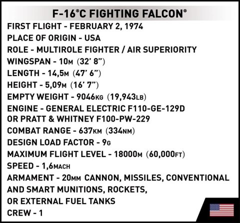 Cobi Klocki Klocki F-16C Fighting Falcon