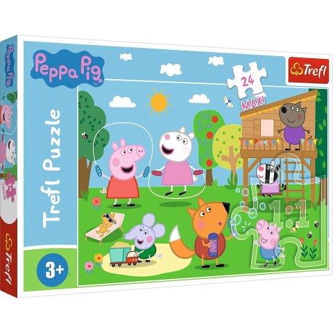 Trefl Puzzle 24 Maxi Zabawy na polanie Świnka Peppa