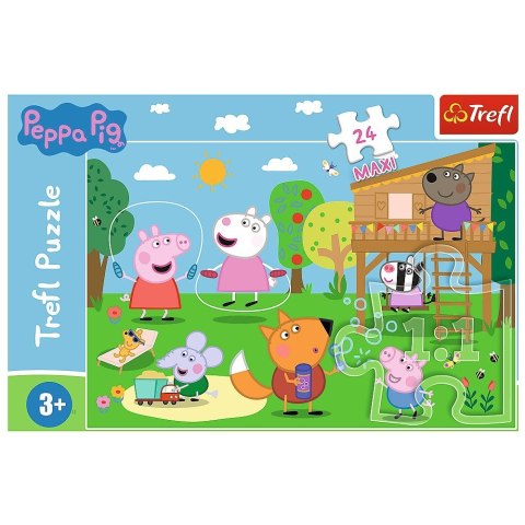 Trefl Puzzle 24 Maxi Zabawy na polanie Świnka Peppa