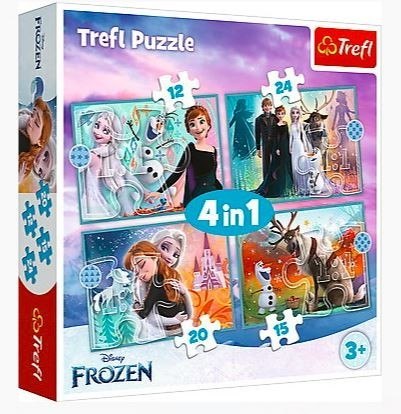 Trefl Puzzle 4w1 Niezwykły świat Kraina Lodu