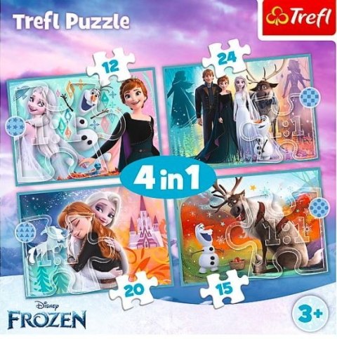 Trefl Puzzle 4w1 Niezwykły świat Kraina Lodu