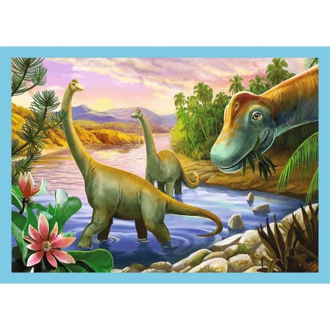 Trefl Puzzle 4w1 Wyjątkowe dinozaury