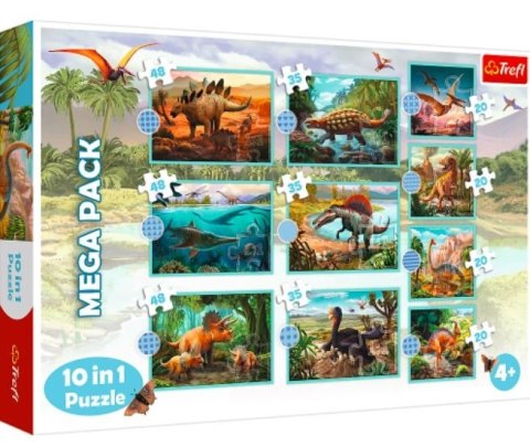 Trefl Puzzle 10w1 W świecie dinozaurów