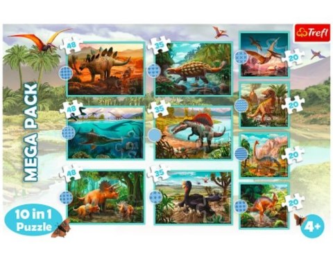 Trefl Puzzle 10w1 W świecie dinozaurów