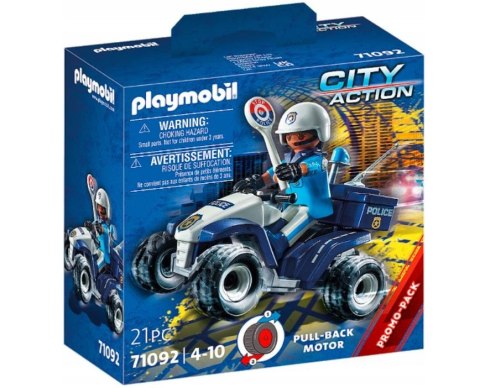 Playmobil Zestaw z figurką City Action 71092 Policyjny Speed Quad