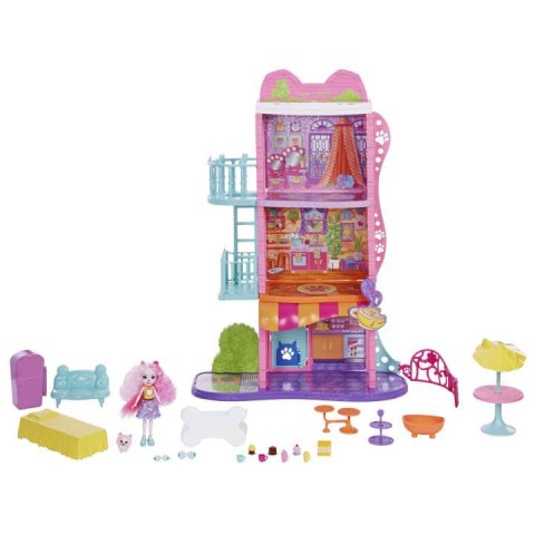 Mattel Lalka Enchantimals Miejski domek z kawiarenka Zestaw HHC18