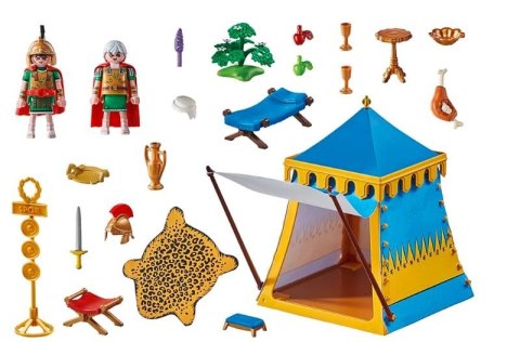 Playmobil Zestaw figurek Asterix 71015 Namiot dowódcy z generałami