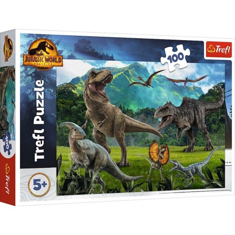 Trefl Puzzle 100 elementów Dinozaury Park Jurajski