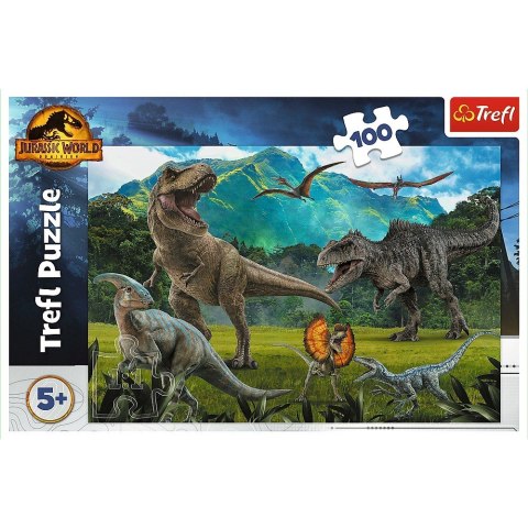 Trefl Puzzle 100 elementów Dinozaury Park Jurajski