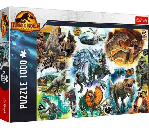 Trefl Puzzle 1000 elementów Na tropie dinozaurów Jurassic Park