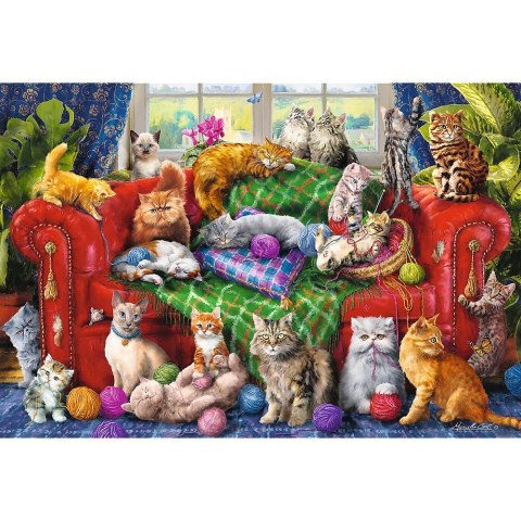 Trefl Puzzle 1500 elementów Kociaki na sofie