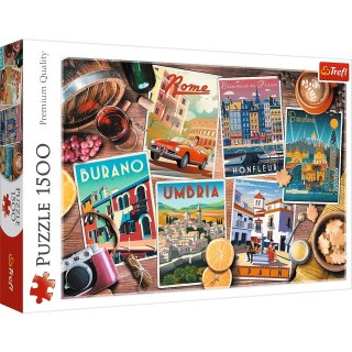 Trefl Puzzle 1500 elementów Podróże po Europie