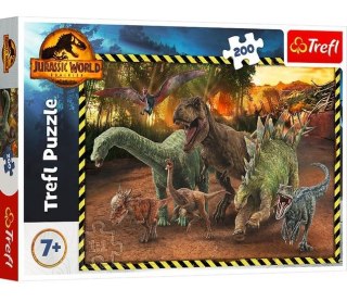 Trefl Puzzle 200 elementów Dinozaury z Parku Jurajskiego