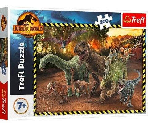 Trefl Puzzle 200 elementów Dinozaury z Parku Jurajskiego