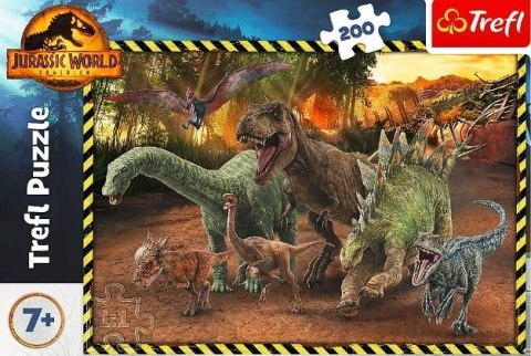 Trefl Puzzle 200 elementów Dinozaury z Parku Jurajskiego