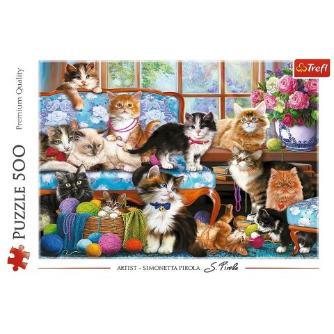 Trefl Puzzle 500 elementów Kocia rodzina