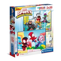 Clementoni Puzzle 2x20 elementów Spidey i super-kumple