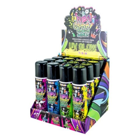 TUBAN Neo Kreda spray display 16 sztuk mix