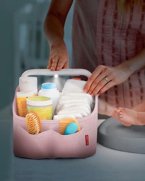 Skip Hop Organizer podróżny z lampką Heather Pink