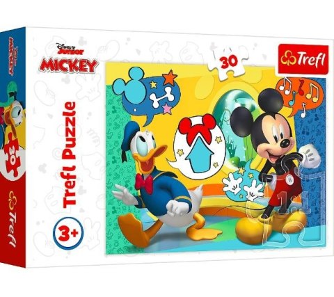 Trefl Puzzle 30 elementów Myszka Miki i Wesoły Domek Mickey