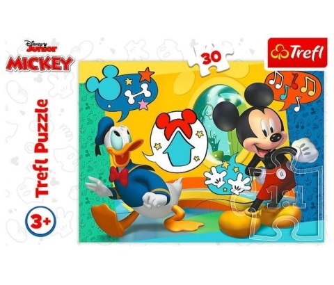 Trefl Puzzle 30 elementów Myszka Miki i Wesoły Domek Mickey