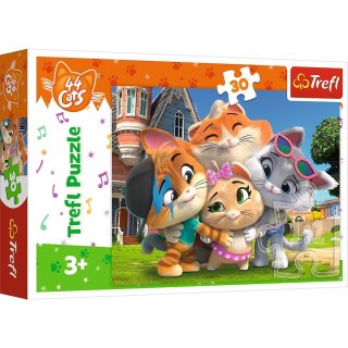 Trefl Puzzle 30 elementów Przyjaźń w kociej krainie 44 koty