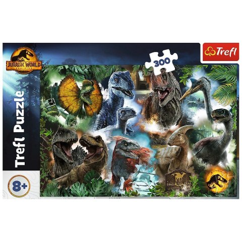 Trefl Puzzle 300 elementów Ulubione dinozaury Jurassic World