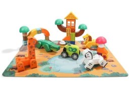 Brimarex Klocki drewniane i puzzle - Safari Top Bright