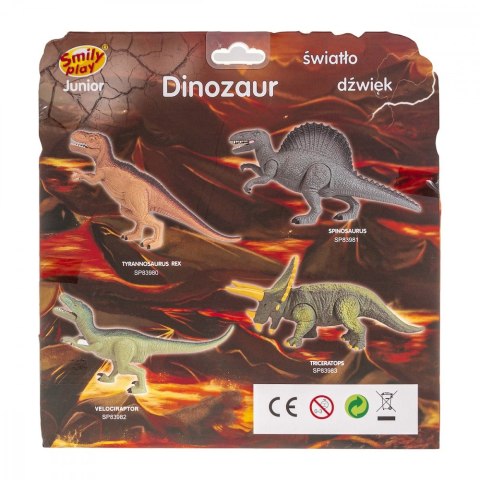 Smily Play Dinozaur światło, dźwięk, Raptor zielony