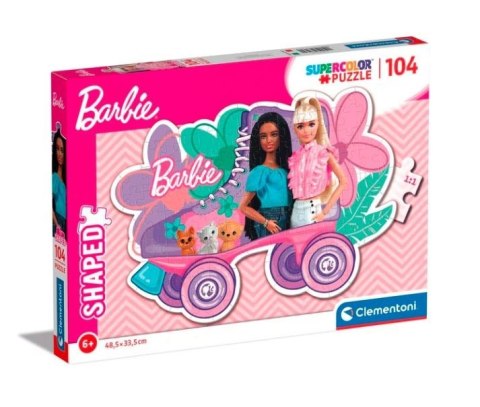 Clementoni Puzzle 104 elementy Shaped Barbie