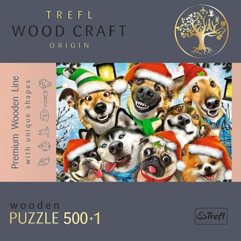 Trefl Puzzle drewniane Świąteczne pieski