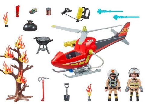 Playmobil Zestaw z figurkami City Action 71195 Helikopter strażacki