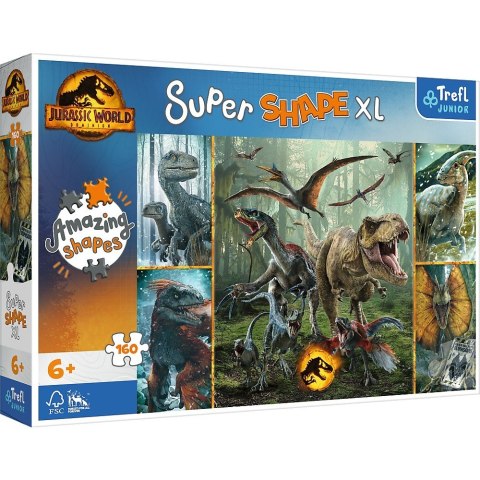 Trefl Puzzle 160 elementów XL Niezwykłe dinozaury Jurassic World