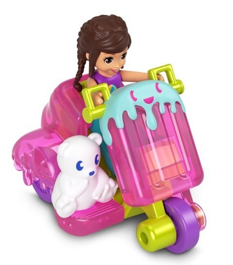 Mattel Figurki Polly Pocket Pollyville Mroźny skuter