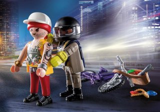 Playmobil Zestaw z figurkami City Action 71255 Starter Pack Jednostka specjalna ze złodziejem biżuterii