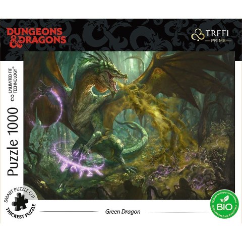 Trefl Puzzle 1000 elementów UFT Zielony smok Dungeons & Dragons