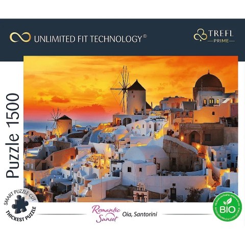 Trefl Puzzle 1500 elementów UFT Zachód słońca, Oia Santorini