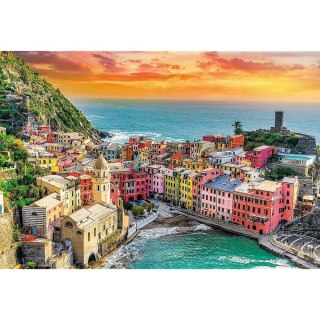 Trefl Puzzle 1500 elementów UFT Zachód słońca Vernazza, Liguria, Włochy