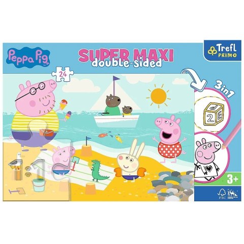 Trefl Puzzle 24 elementy SUPER MAXI Radosny dzień Peppy, Świnka Peppa