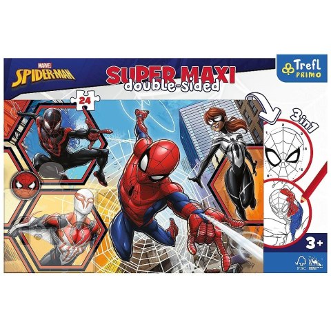 Trefl Puzzle 24 elementy SUPER MAXI Spiderman wyrusza do akcji