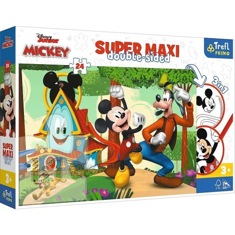 Trefl Puzzle 24 elementy SUPER MAXI Wesoły Domek i przyjaciele, Mickey