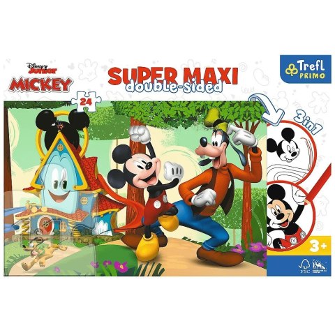 Trefl Puzzle 24 elementy SUPER MAXI Wesoły Domek i przyjaciele, Mickey