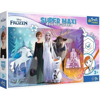 Trefl Puzzle 24 elementy SUPER MAXI Wesoły świat Krainy Lodu Disney Frozen