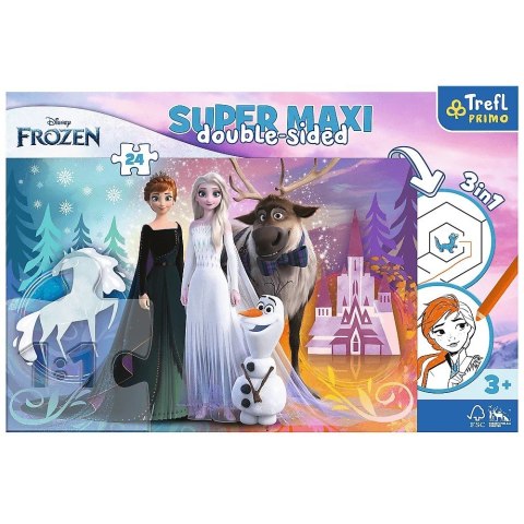 Trefl Puzzle 24 elementy SUPER MAXI Wesoły świat Krainy Lodu Disney Frozen