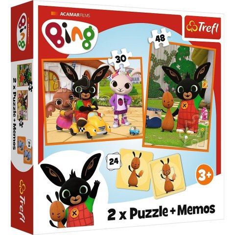 Trefl Puzzle 2w1 memos Bing z przyjaciółmi