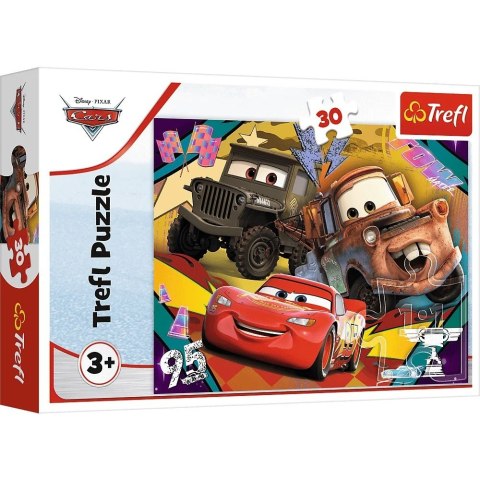 Trefl Puzzle 30 elementów Rozpędzone samochody Disney Auta 3