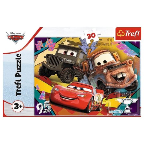 Trefl Puzzle 30 elementów Rozpędzone samochody Disney Auta 3