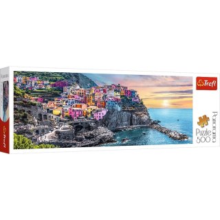 Trefl Puzzle 500 elementów Panorama Vernazza o zachodzie słońca, Włochy