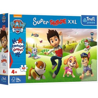 Trefl Puzzle 60 elementów XXL Super Shape Uśmiechnięte pieski Paw Patrol