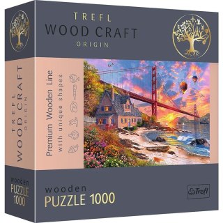 Trefl Puzzle drewniane 1000 elementów Zachód słońca nad Golden Gate